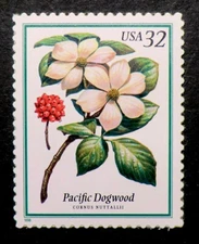 3197 MNH 1998 32c Pacific Dogwood Flowering Trees flower tree ornamental Dogwood