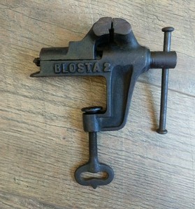 Vintage Blosta No. 2 Portable Bench Vise 2 Jaws German 