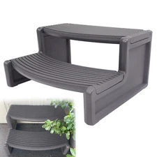 Universal Outdoor Indoor Plastic Handi-Step Spa & Hot Tub Step No Slip Dark Gray