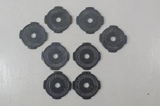 Lot of 8 WEBSTER - CHICAGO CORPORATION METAL 45 RPM RECORD INSERT ADAPTERS