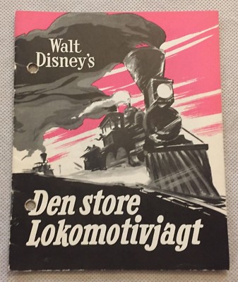 The Great Locomotive Chase Fess Parker Vintage 1956 Danish Movie Program