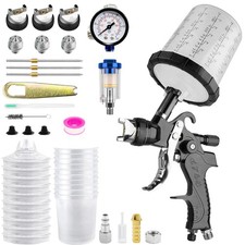 H2008 Hvlp Paint Air Spray Gun Kit 1.41.72.0 Gravity Feed 10650ml Mixing Cup