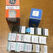 LOT OF 18 GE VINTAGE ELECTRON TUBES   AUDIO RADIO TV Dead Stock Mixed Lot