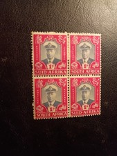 SOUTH AFRICA KING GEORGE BLOCK OF FOUR STAMPS