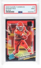 2023 Panini Clearly Donruss Rated Rookie Black 9/10 Rashee Rice PSA 9 MINT 0g70