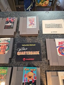 Lot of 8 Nintendo NES Games, Punch-Out, Adventure Islans, Pac Man, Etc