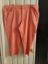 Lane Bryant 22 Pink Flexmagic Waistband Midrise Boyfriend Capri