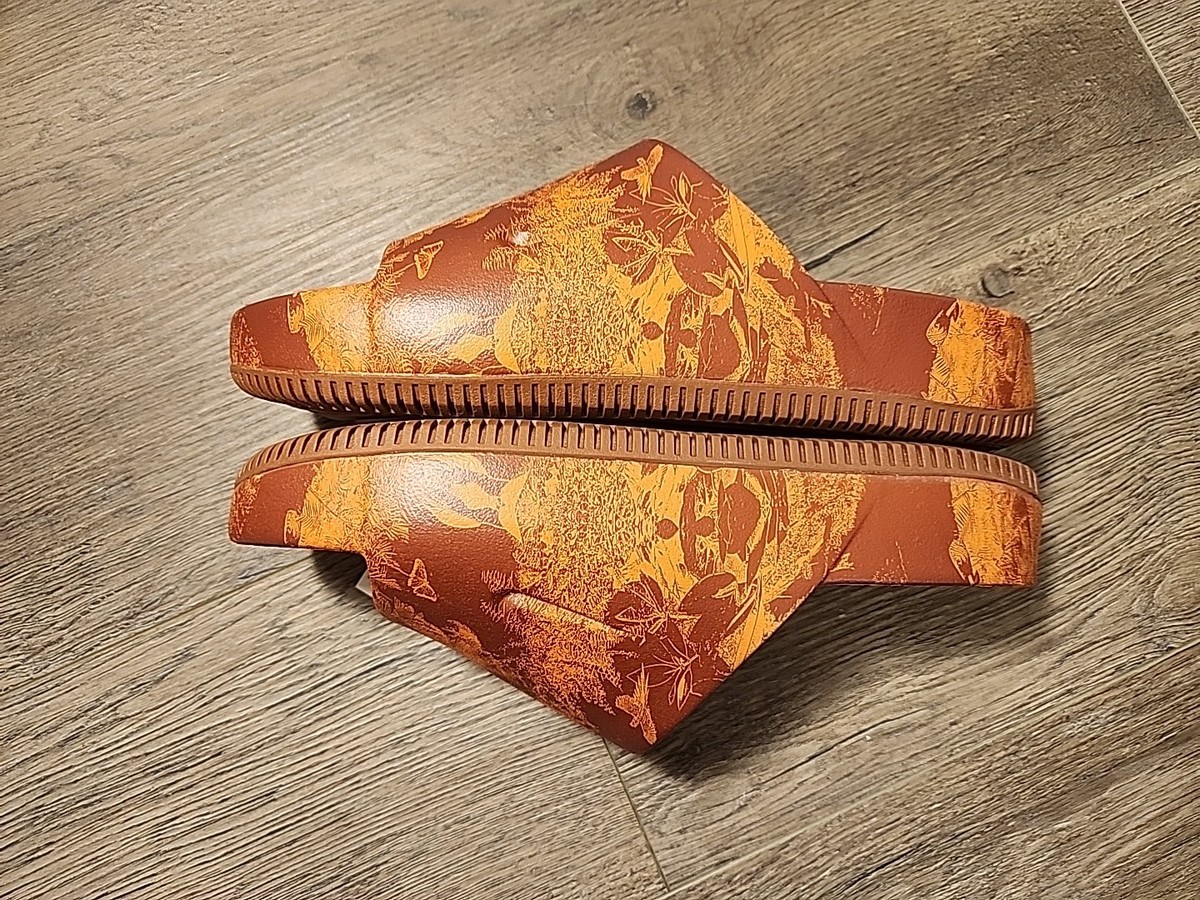 Nike Calm Slide Print Shoes Mens Sz 9 Slip On Sandals Brown Cinnamon‎ Monarch Nike Calm Slide Men main image 2