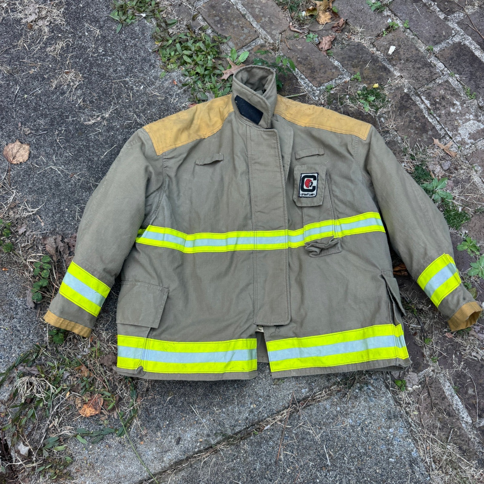 Chieftain 30MXP Firefighter Turnout Jacket Mens 2XL Brown Ripstop Aramid Bunker