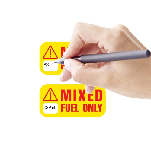 Mixed Fuel Only Sticker - 2"x1" - 4 Labels - USA Made - Picture 3 of 11