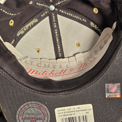 Cappello snapback Mitchell & Ness LAFC Gold Standard nero oro regolabile Los Angele - Foto 9 di 10