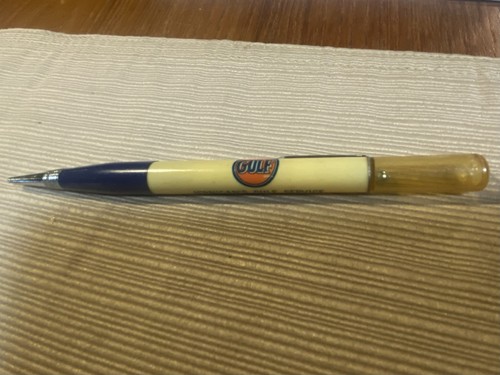 Vintage Gulf Oil Gas Advertising Mechanical Pencil Pensacola Fl
