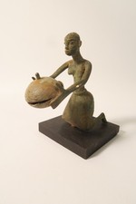 Vecchia statua Fon Asen IP98 10 cm Old Fon bronzo altare Asen figure Benin Afrozip