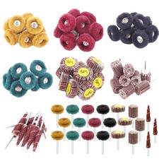 Abrasive Flap Wheel Set 50pcs 80 120 180 320 400 Grits Sanding Buffing Polish...