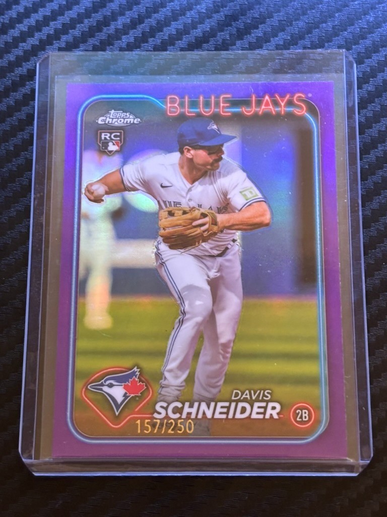 2024 Topps Chrome - Davis Schneider #290 Purple Refractor /250 (RC)