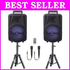 8-Inch TWS Bluetooth PA System with 2 Speakers