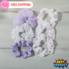 6pcs Sweet & Cute 8-Colored Scrunchies Set For Girls & Women Hair Band WHOLESALE