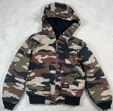 Walls Blizzard Pruf Jacket Youth Large 12/14 Brown Camouflage Coat Canvas Camo