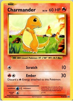 Charmander - Common - XY - Evolutions - 9/108 - NM - Normal