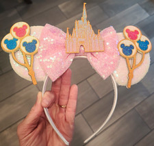 Minnie mouse ears castle sequins headband