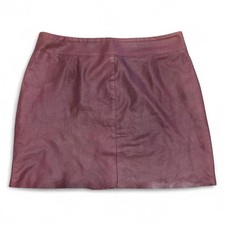 Leather mini skirt