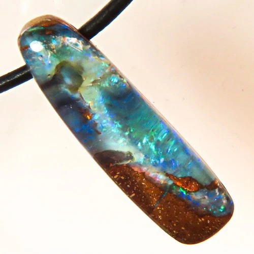 24.4c AUSSIE QLD BOULDER OPAL RESIN SIDE DRILLED SURF PENDANT OCA19380