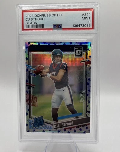 2023 Panini Donruss Optic - Rated Rookie C.J. Stroud #244 Stars Prizm (RC) PSA 9