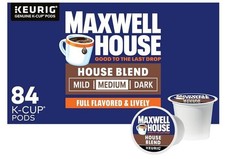 Maxwell House House Blend Medium Roast K-Cup Coffee Pods, 84 ct Box