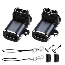 Type C Adapter for Garmin Watch Charger Connector, 2 Pack USB C Grey