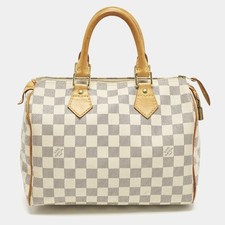 Borsa Louis Vuitton Speedy 25 Damier Azur in tela