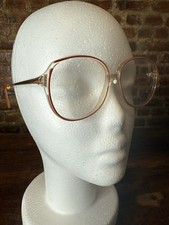 Vintage Metzler Orange Clear Gold Eye Glasses Frame Only 5740 541 135