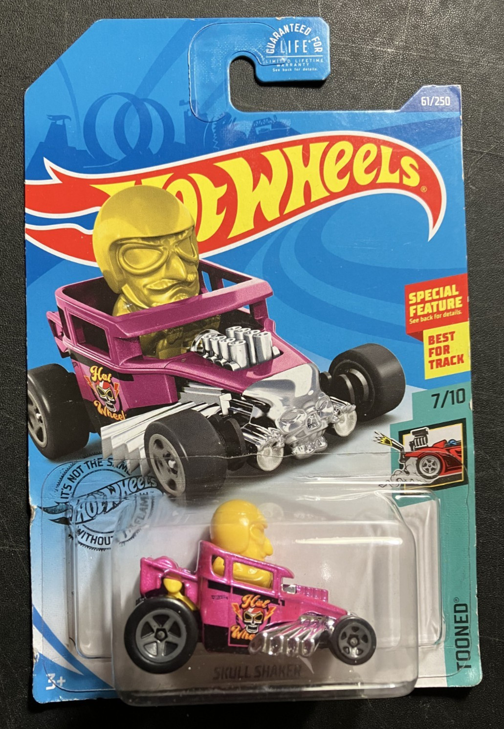 Pink Skull Shaker - Hot Wheels 61/250 Tooned 7/10 1:64 Diecast - NEW