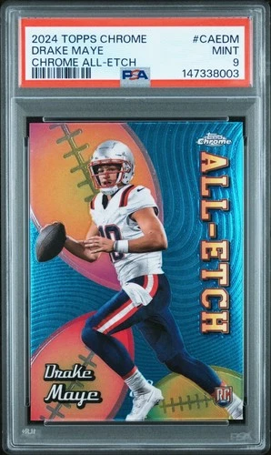 2024 Topps Chrome Drake Maye All-Etch Rookie RC #CAE-DM PSA 9 Mint