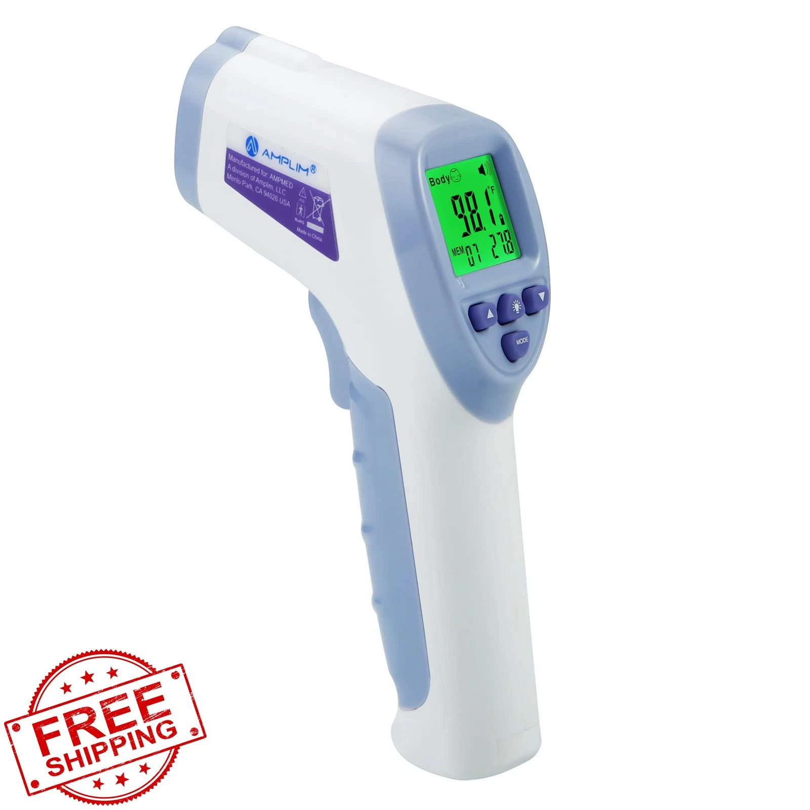 Amplim Digital Forehead Thermometer Kids Adults Babies Touchless
