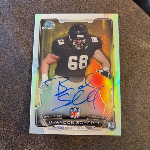 Brandon Scherff #RCRA-BS 2015 Bowman Chrome Rookie Refractor Autographs card