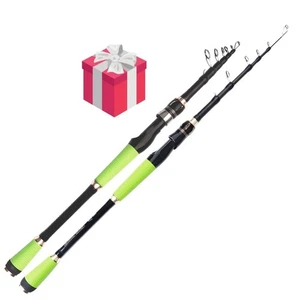 Carbon Telescopic Fishing Rod Spinning Pole Collapsible Lightweight Travel Rod