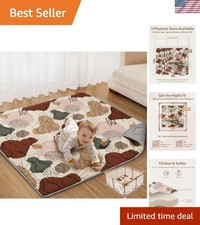 Crawling Mat for Infants - Thick Foam 50x50 Play Mat with Unique Boho Design