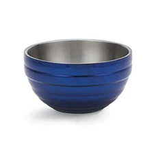 Vollrath Double Wall Round Insulated Serving Bowl (1.7-Quart, Cobalt Blue)
