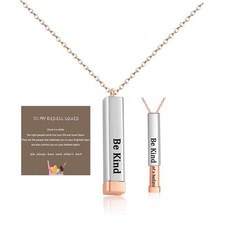 Be Kind...Of A Badass - Hidden Message Necklace, To My Badass Squad Vertical Bar