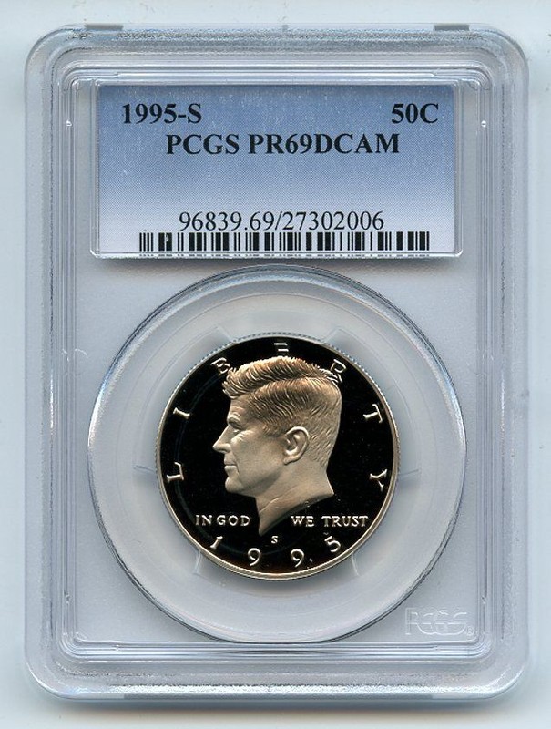1995 S 50C Kennedy Half Dollar Proof PCGS PR69DCAM