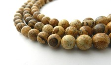 Natural Picture Jasper Smooth Round beads 6mm 8mm 10mm Per Strand 15 Inches Size