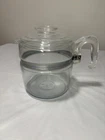 Vintage Pyrex Flameware 6 Cup Glass Coffee LID And POT ONLY Percolator 7756-B