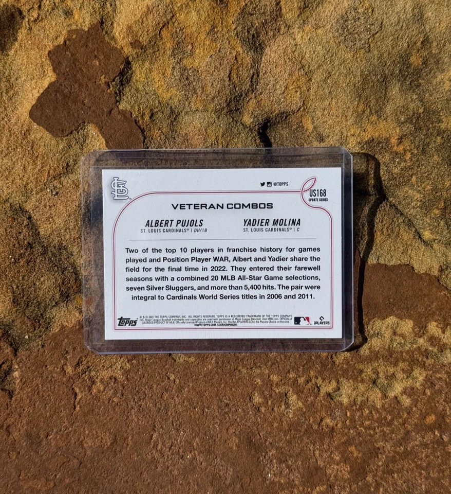 2022 Topps Update Series - Veteran Combos One Last Dance Pujols Molina #US168 - Imagem 4 de 4