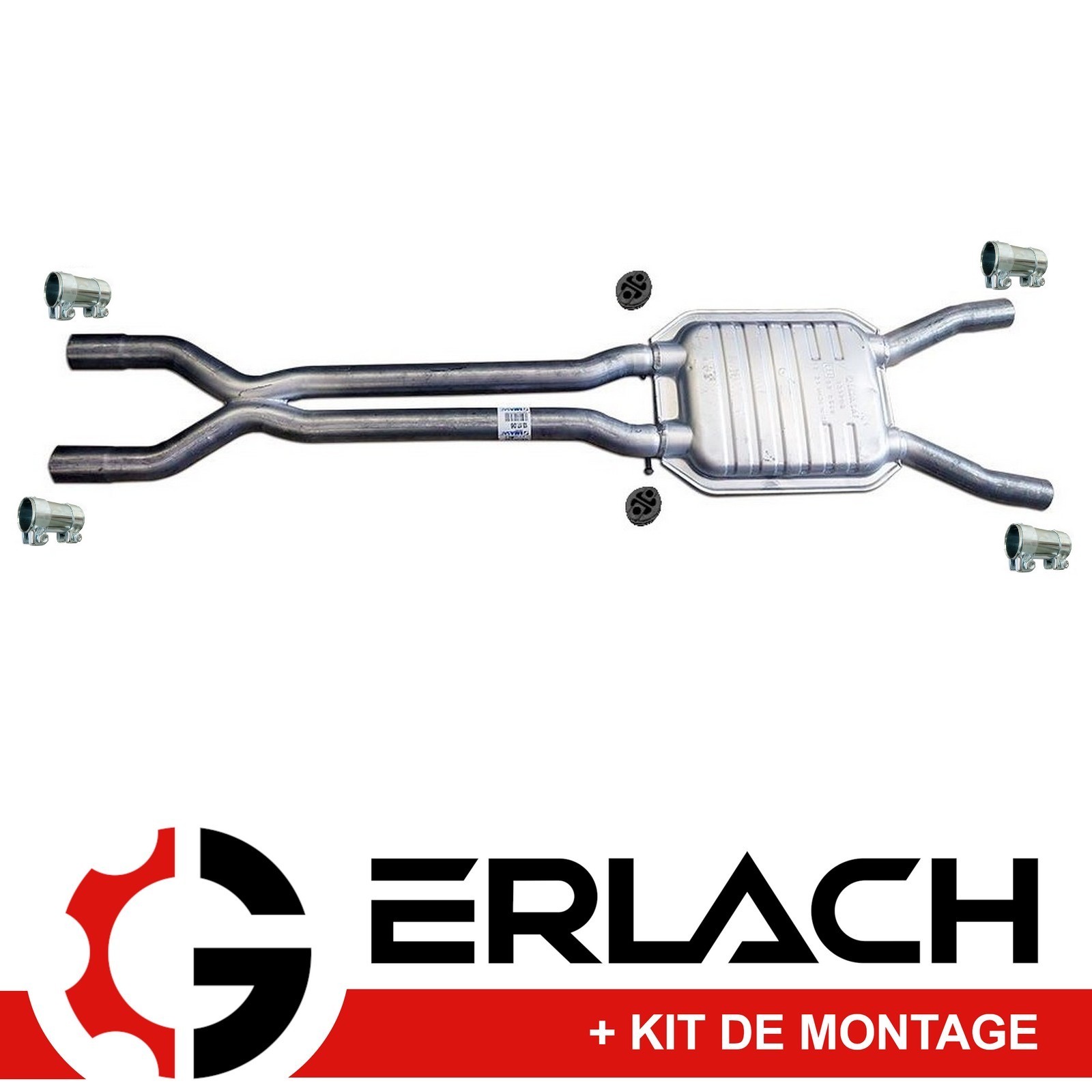 Silencieux intermédiaire Audi A4 B6 B7 3.0 3.2 quattro 7125 pour éliminer les fuites de gaz