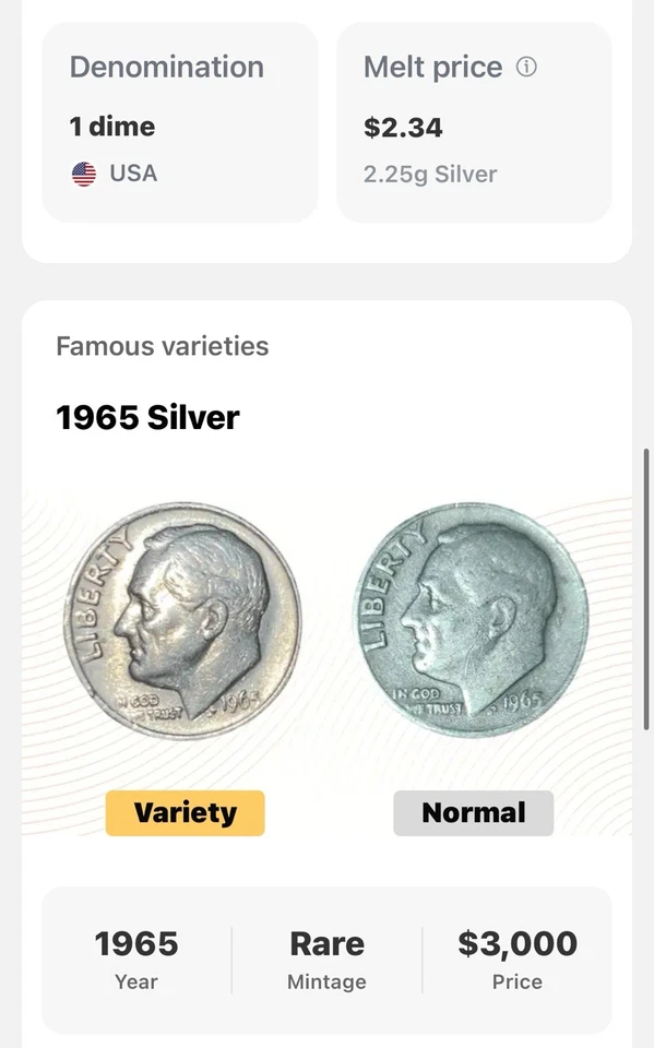 1956 Silver USA Roosevelt Dime, 10 Cent, Excellent Condition Coin - Image 4 of 4