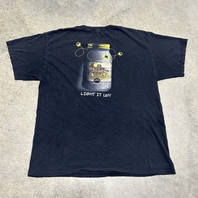 Vintage Y2K black FIREFLY MOONSHINE double sided shirt men's Large
