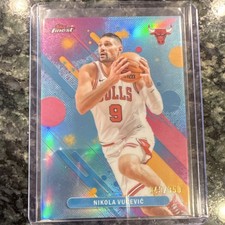 Topps Finest 2025-26 Nikola Vucevic Sky Blue Refractor #35 Bulls /350