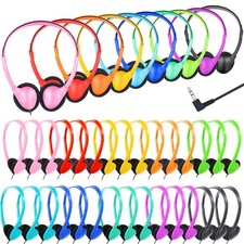 18 PCS Kids Wired Headphone Bulk School Classroom Student 3.5mm Multi Color