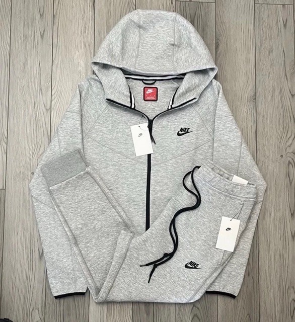 Nike Tech Fleece Full-Zip Hoodie & Jogger Set Gray Sizes S-XXL Free Shipping