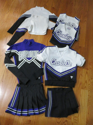 Cheerleader Uniform Youth M/L  Mixed Lot(8) Charlotte Allstars Costume Cheer Set